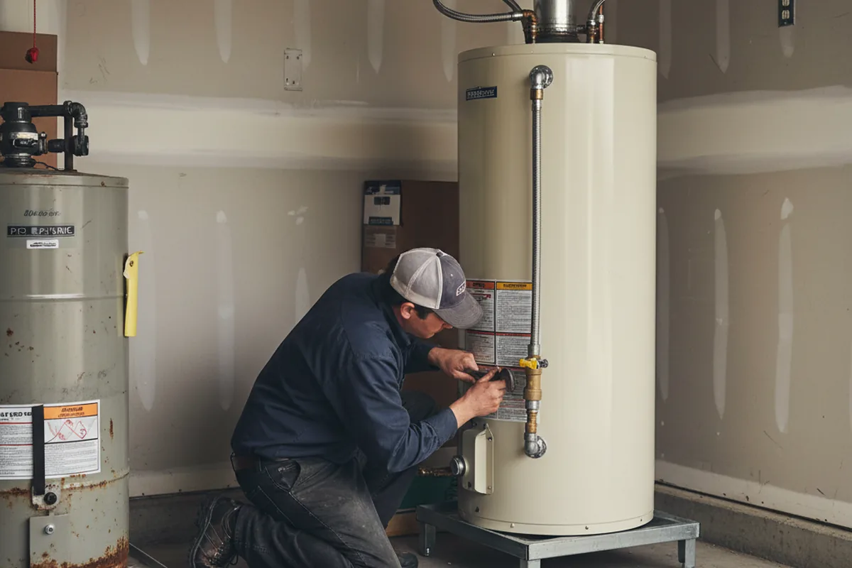 Water heater and shutoff valve replacement in Charleroi